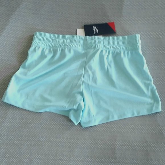 🆕Reebok Women's Training Essentials Workout Knit Poly Shorts, Blue Digital Glow - Picture 5 of 8